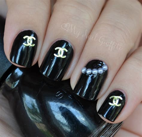 nail stamp chanel|chanel nail designs.